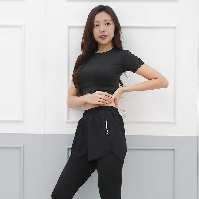 올레브 워터 레깅스 반바지 일체형 9부 레깅스 뒷포켓형 3초쿨