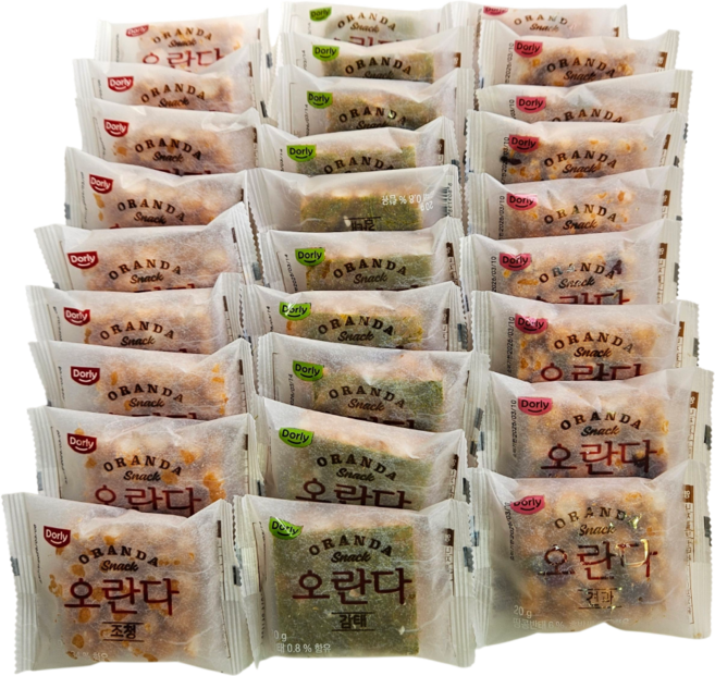 리치몰 DORLY오란다 조청 견과 감태맛 각 12개입 36개 개별포장
