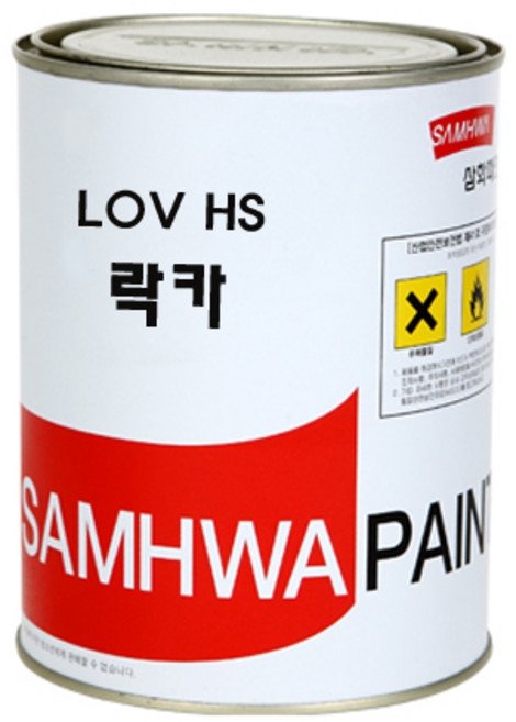 삼화페인트 목재용 LOV HS 락카페인트 원색, 백색 유광, 1L, 1개