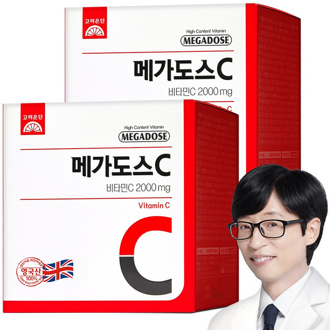 고려은단 메가도스C 비타민C 2000mg 100포, 200g, 2개