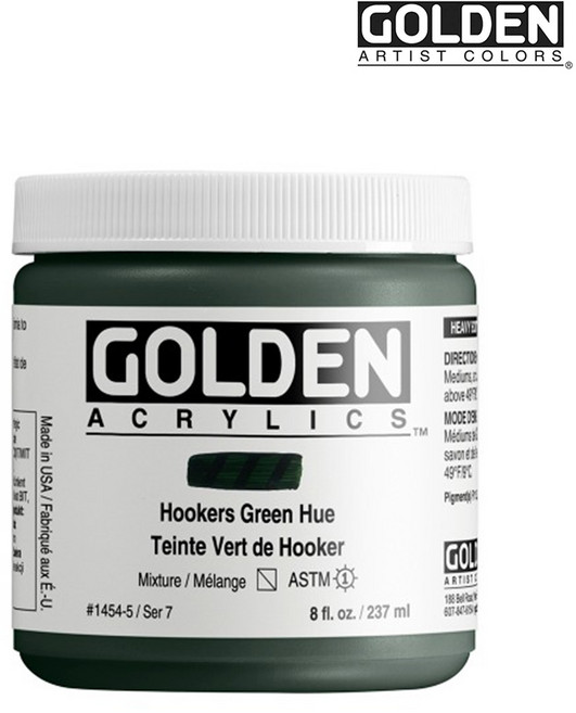 골든 아크릴물감 헤비바디 237ml S7 H.C Hookers Green Hue