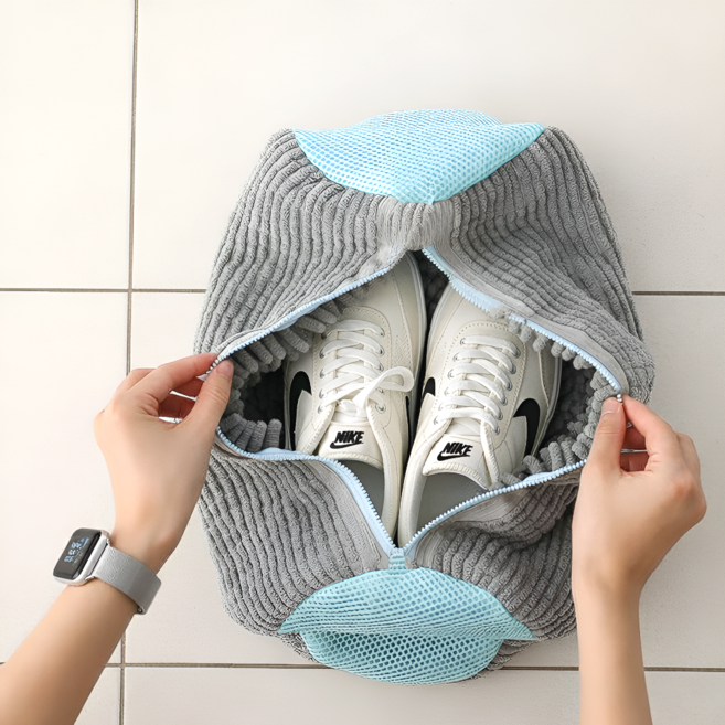 진수앤영 신발 운동화 극세사 세탁망 빨래망, 미디엄그레이, 1개