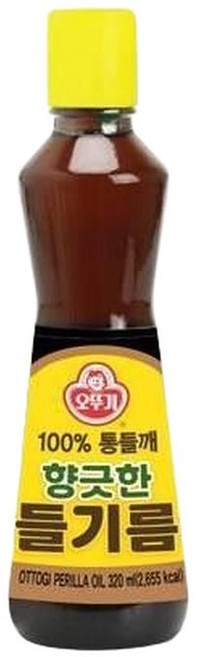 (320ml) 들기름 오뚜기/요리용/업소용/들향/기름/가정용/들깨/들깨맛/오일/들깨유/추출/추출유/들깨향/액상, 320ml, 1개