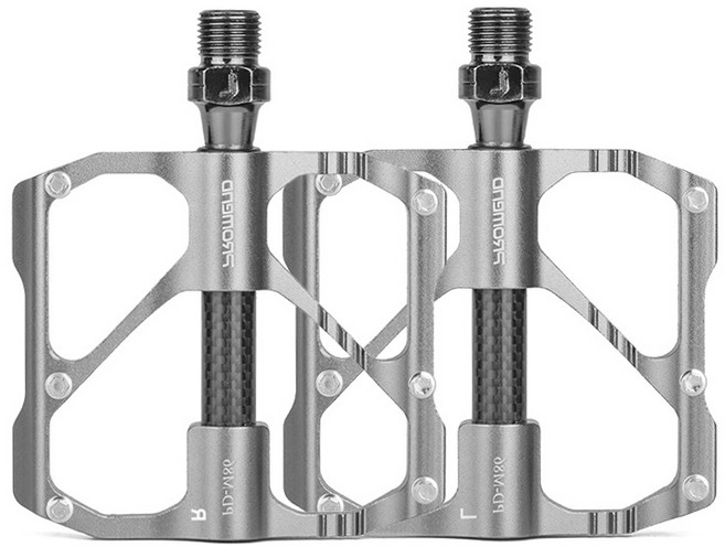 자전거 평페달 MTB 로드 카본 경량 패달, MTB_실버, 1세트