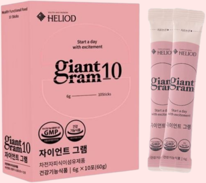 [자이언트그램 1000명 이벤트] 5일분 (10포) 차전자피 식이섬유 발효 유산균, 10개, 6g