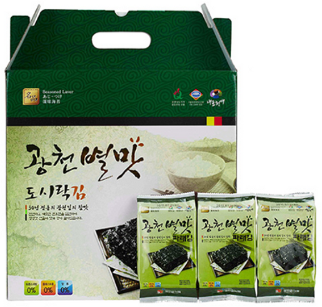 광천 별맛 도시락 파래김, 32개, 4g