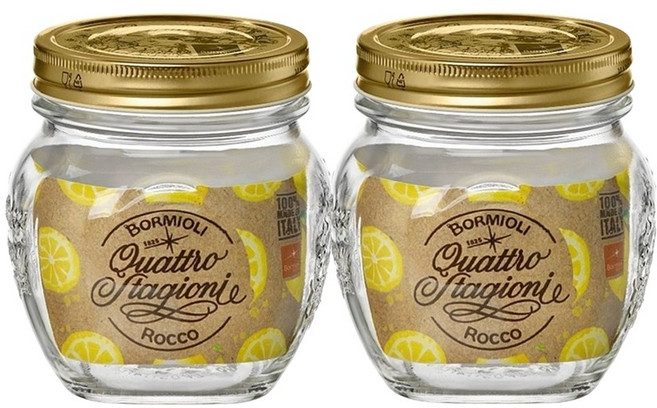 보르미올리 콰트로 밀폐유리병 암포라 500ml (와이드) 2개