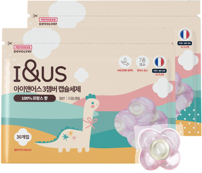 아이앤어스 3챔버 고농축 캡슐세제 카멜리아향 30개입 (중국OEM 생산), 2개