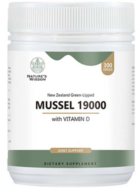 뉴질랜드 네이처스위즈덤 초록입홍합 19000mg, 3개, 300정