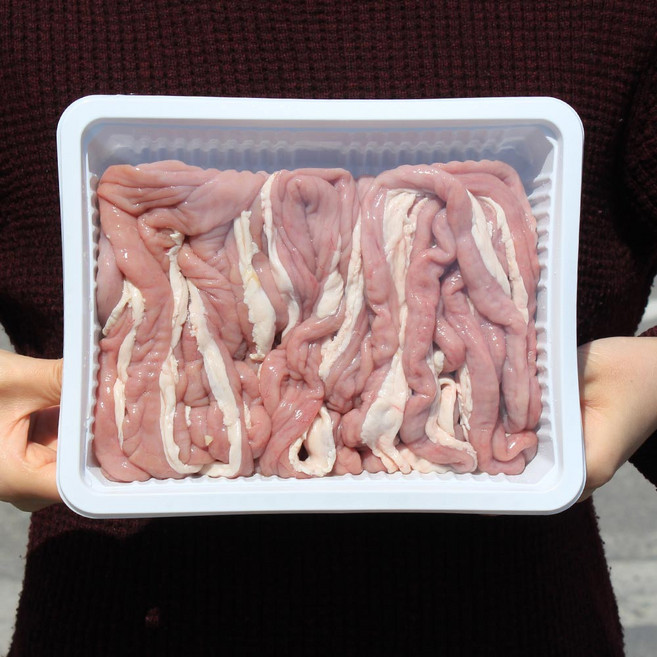 꿀맛컴퍼니 한돈 돼지소창 5kg 벌크 돼지곱창 돼지내장 (냉장), 1개