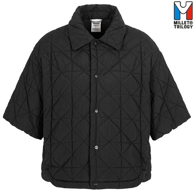 [국내백화점] 밀레 여성 간절기 오버핏 레이어드 LD 반팔 퀼팅 패딩 자켓 반팔패딩 여성점퍼