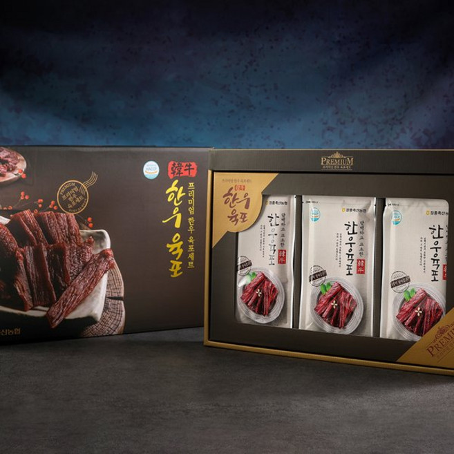 푸르젠 장흥축협 Haccp인증 한우육포세트 2호 40g9봉, 푸르젠 장흥축협 Haccp인증 한우육포세트 2호 40g