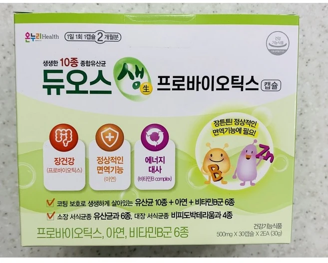 온누리 케어온 듀오스 생 프로바이오틱스 60캡슐, 60정, 1박스 - 쿠팡