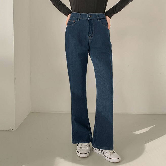 루나진 여자 융털 기모바지 2컬러 세미부츠컷