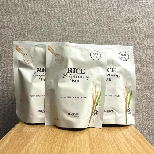 스킨푸드 라이스 브라이트닝 패드 리필 135g, 30매입, 3개 - 쿠팡