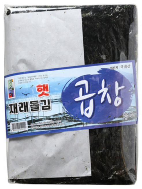바이오마켓_가온해 곱창재래돌김(100매), 3개