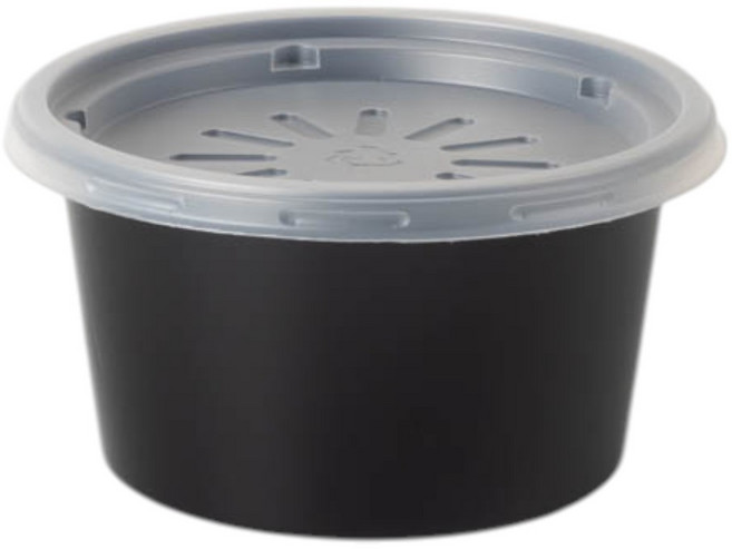 소호팩 다용도컵 105파이 중 흑색 국용기, 1개, 100세트