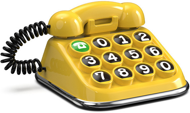 라나야 아날로그 레트로 전화기 차량용 주차 번호판, 1개, 옐로우