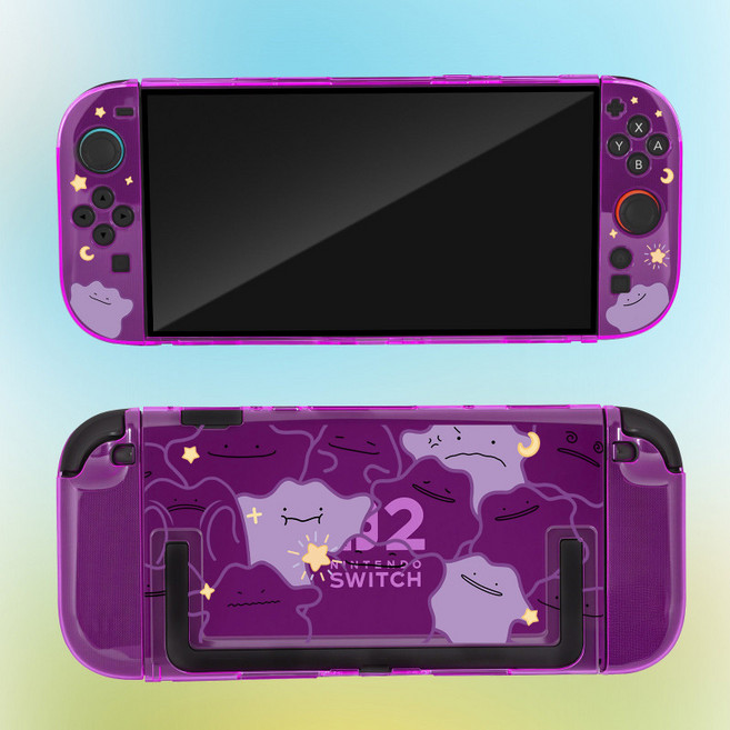 닌텐도 스위치2 포코피아 포켓몬스터 보호 케이스 세트 조이스틱 컨트롤러 보호용 메타몽 커버 Switch2, 1개, 3_NS2-메타몽 퍼플 케이스, 단일 모델