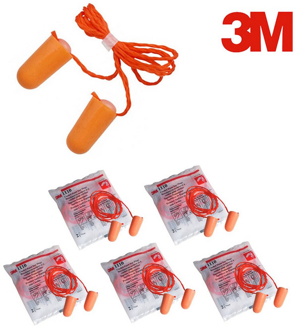 3M 귀마개 1110(5쌍) 끈타입 일반형 소음차단 산업현장 수험생 이어플러그, 5개, 1쌍