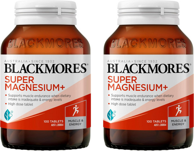 블랙모어스 슈퍼 마그네슘 플러스 100캡슐 X2, 2개, 100정
