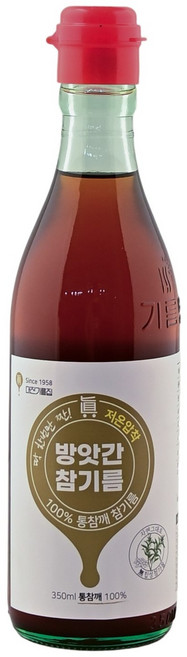 대전기름집 100% 통참깨로 짠 고소한 방앗간 참기름 350ml, 1개