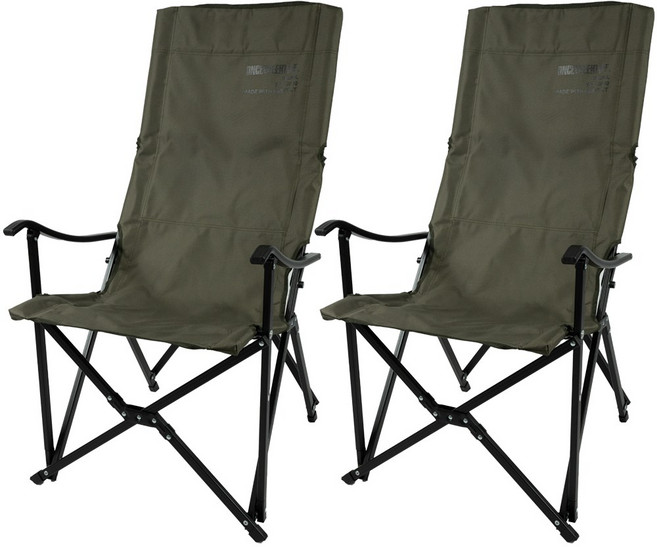 원스위크라이프 롱 릴렉스 캠핑의자 특대 블랙프레임, 카키, 2개