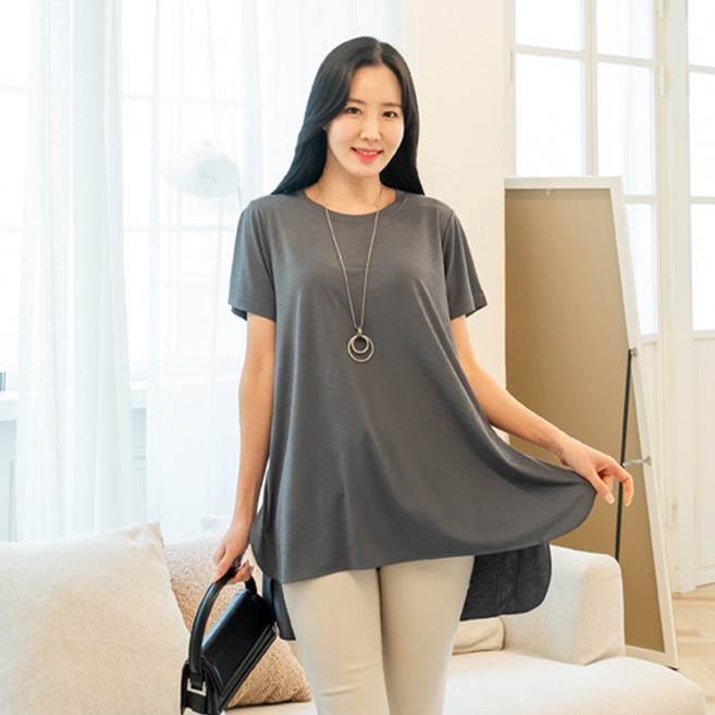 반팔 언발란스 무지