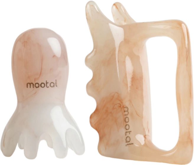 무탈 두피 괄사 머리 지압 바디 마사지기, 크림+크림, 1세트