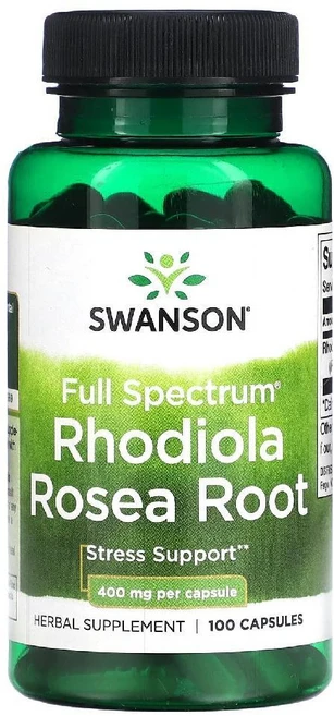 스완슨 풀스펙트럼 홍경천 뿌리 400mg 100정 Rhodiola Rosea Root, 1개 - 쿠팡