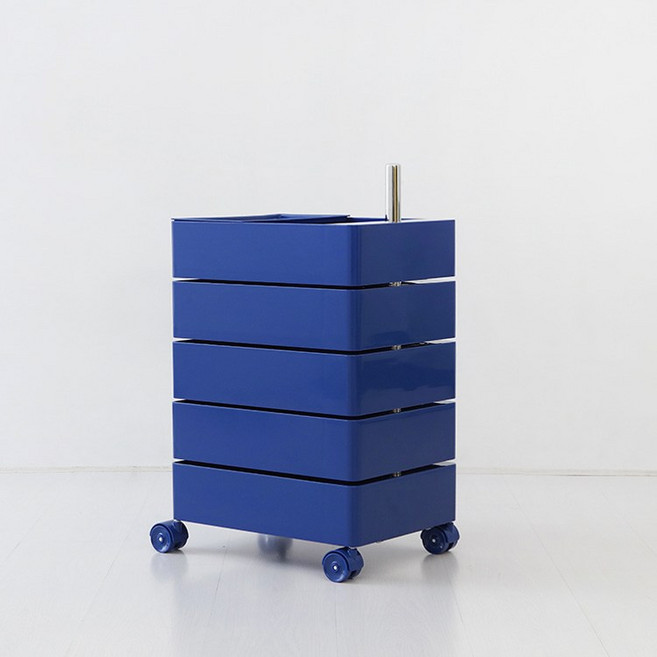 마켓비 빙그리 회전서랍 트롤리, 블루, 5단