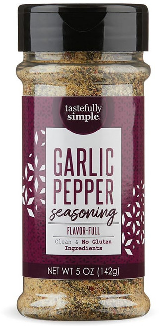 테이스트풀리 심플 마늘 후추 시즈닝 5온스 Tastefully Simple Garlic Pepper Seasoning 5 Ounce, 5 온스 (1팩), 1개, 5 OZ (142g)