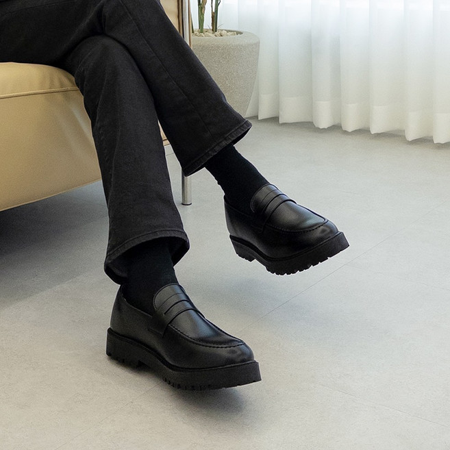 위드스텝스 남자페니로퍼 남성키높이구두 NAV