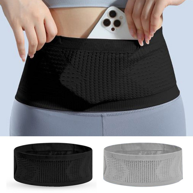 밀착핏 등산 스포츠 휴대폰 초경량 러닝벨트 힙색, 블랙, 1개