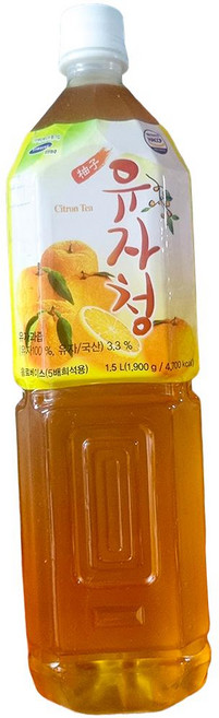 청솔 유자청 1.5L 6개 차