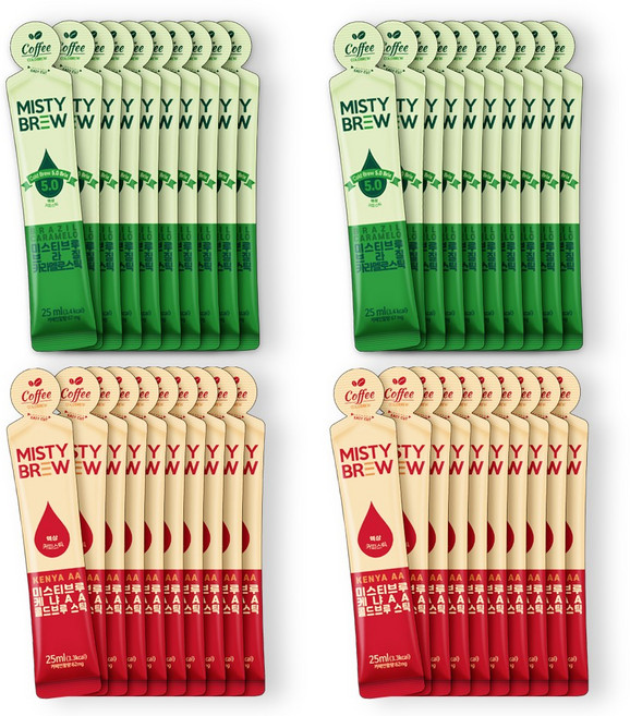 [30+10]스틱 G상품 케냐AA 브라질 카라멜로 콜드브루 액상스틱 더치커피 커피원액 커피세트 무설탕, 25ml