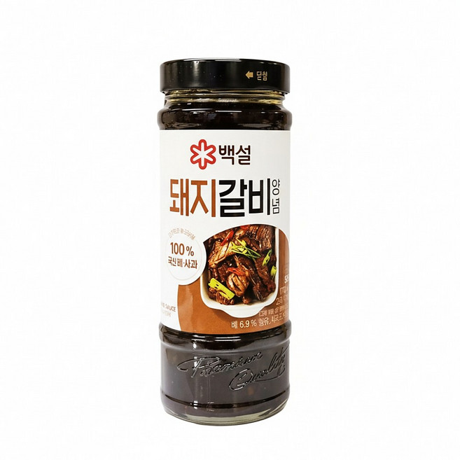 CJ 백설 돼지갈비 500g 4근용 소스 간편조리 비법 양념장, 1개