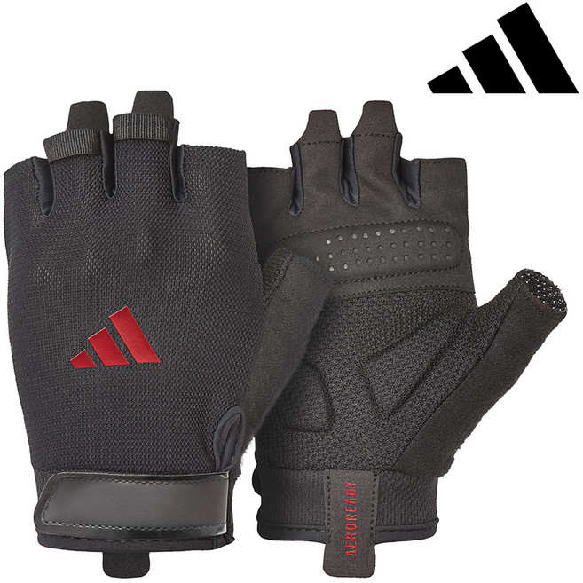 아디다스 에센셜 트레이닝 헬스 장갑 탁월한 편안함 운동 턱걸이 풀업 웨이트 크로스핏, 레드, 1세트