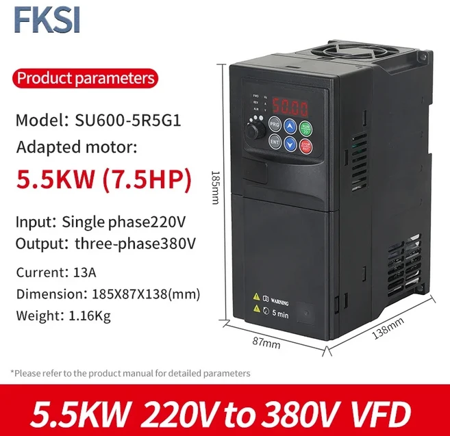 가변 주파수 변환기 인버터 모터 속도 컨트롤러 220V-380V 0.75KW-5.5KW VFD 1-3 상 SU600, 01 유니버설, 01 CHINA, 01 CHINA