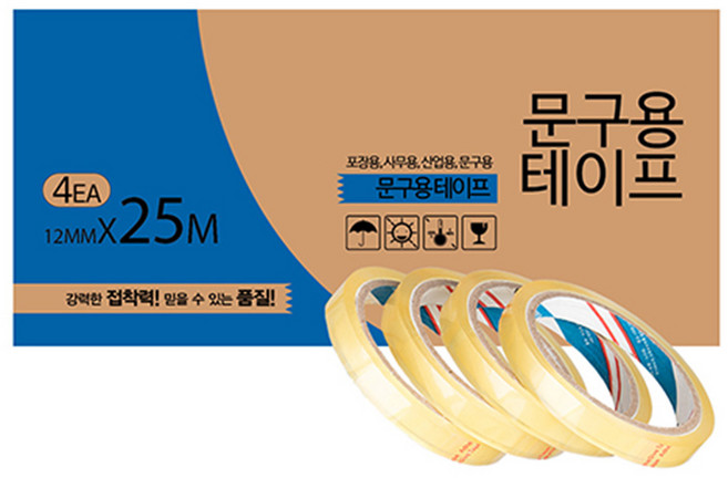 대박테이프 다용도 물레방아 리필테이프 12mm x 25m, 180개