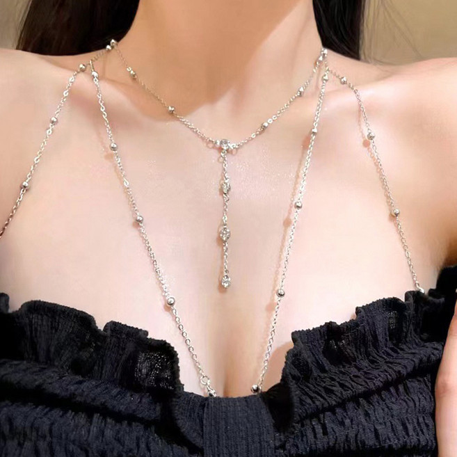 일호장신구 핫 걸 바디 체인 하네스 초커 목걸이 세트 파티 클럽 글래머 할로윈 코스프레