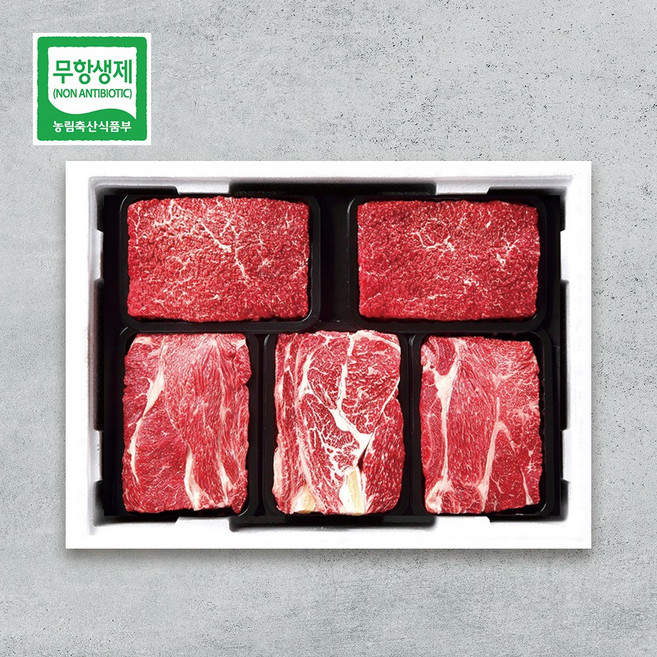 삼시세끼연구소 무항생제 1등급 농협 한우 선물 세트 구이용, 실속2호 등심 + 국거리 + 산적 2.2kg, 1세트