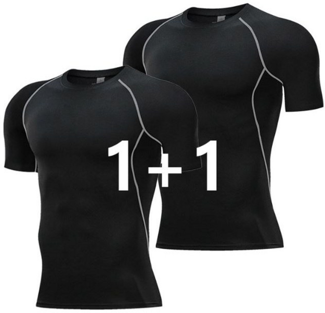 이프노스 남성용 머슬핏 스판 반팔 2장 세트 티셔츠