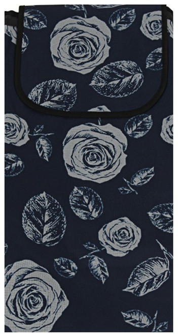 장바구니캐리어 가방 중형 쇼핑카트 리필 시장 카트기 교체용 교체 수레 핸드 바퀴 천 커버, 1개, 네이비 장미_가방_중형