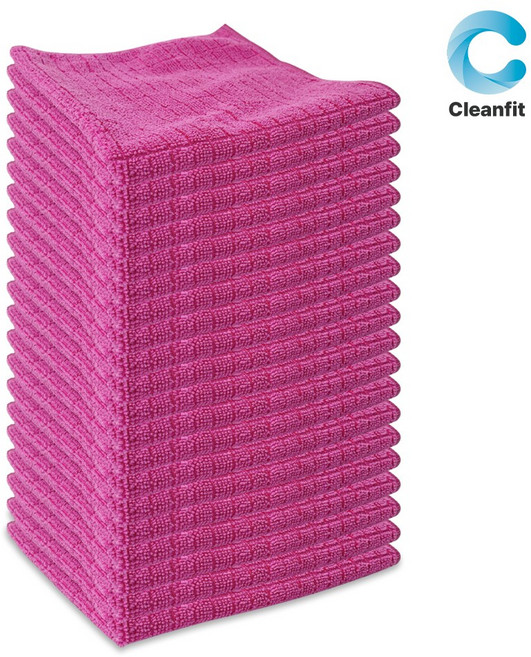 크린핏 바둑 극세사 행주 40x40cm, 40x40_분홍, 20개