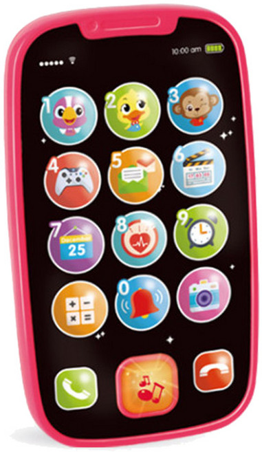 [홀라] 마이 퍼스트 스마트폰 (아기 멜로디 장난감 전화기), 핑크, 1개