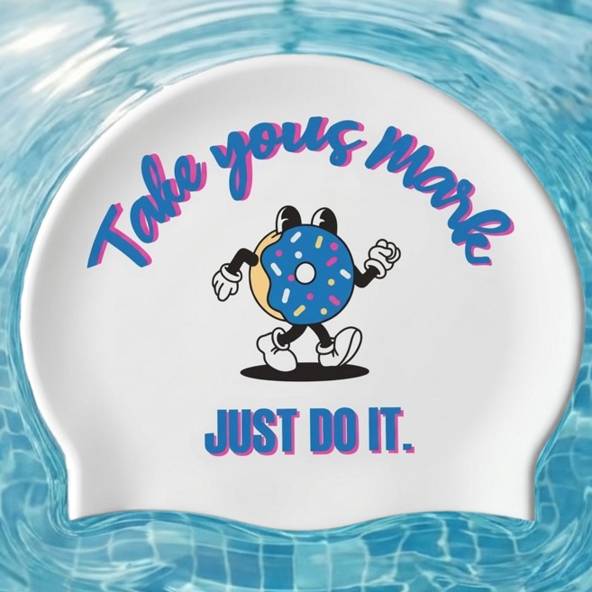 파니마켓 민트 도넛 실리콘 수모, 1개, 민트/핑크