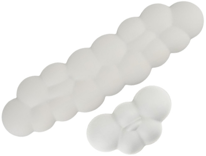 세트~! 아이퀸 구름 키보드 손목받침대 + 마우스 손목 보호패드 ( 팜레스트 ), B색상1: 구름 키보드+마우스 세트-화이트, 1개