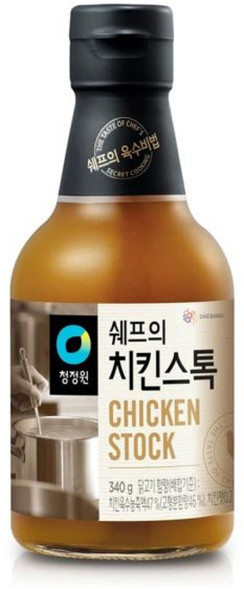 청정원 쉐프의 치킨스톡 액상 치킨스톡 조미료 액상, 1개, 340g