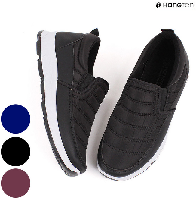 행텐 남녀커플 따뜻한 기모안감 패딩슬립온 MW2291x 겨울 슬립온 논슬립창 패딩화